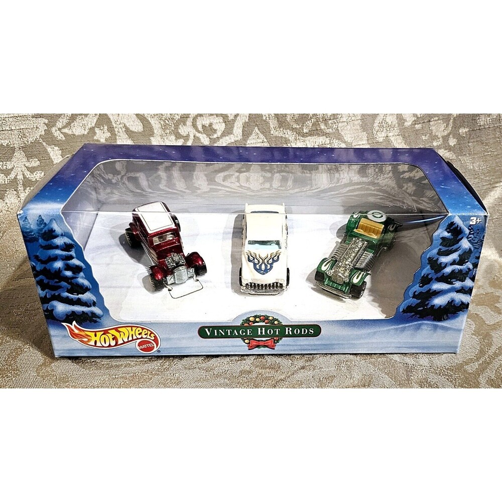 2000 Hot Wheels Vintage Hot Rod Set of 3 Limited Edition Christmas Holiday